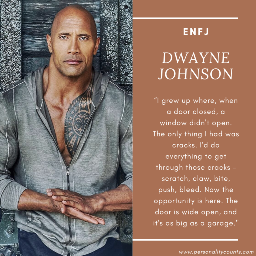 Dwayne Johnson Personality Type - ENFJ