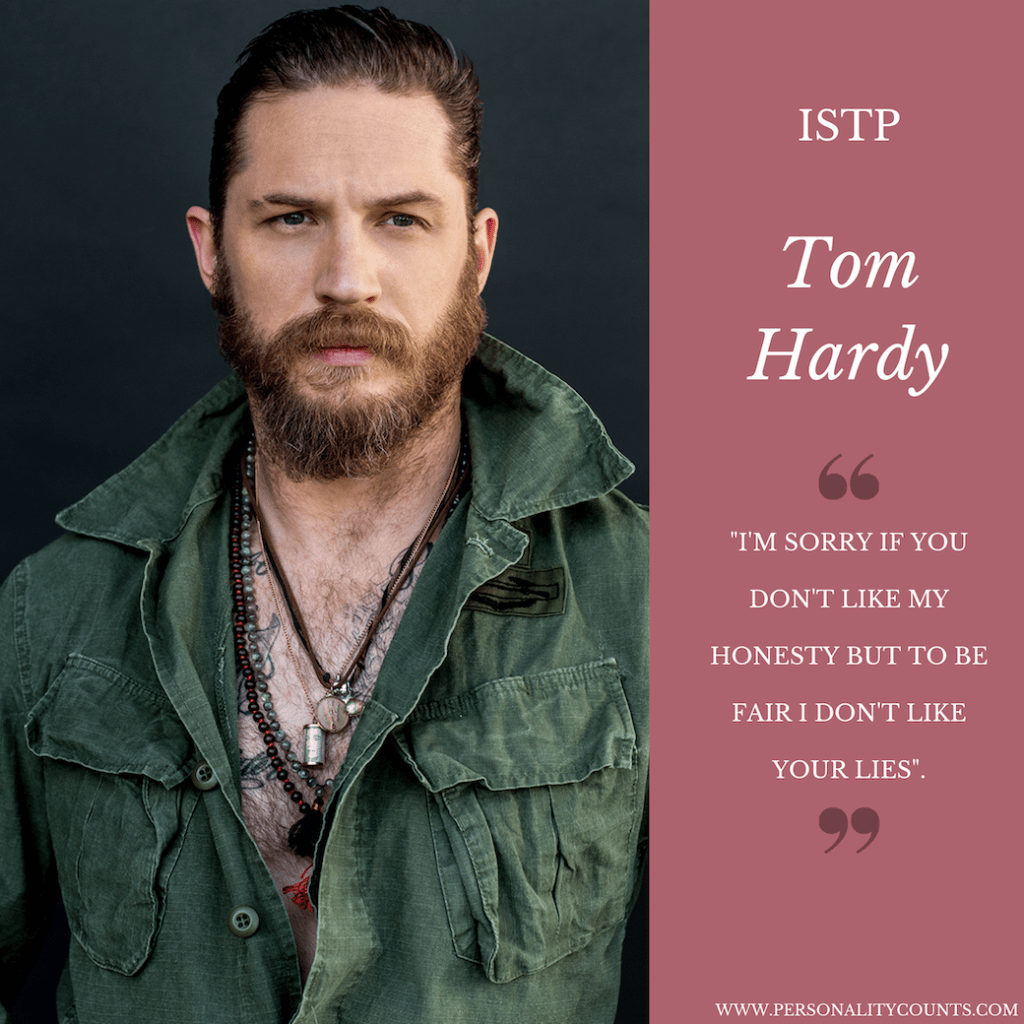 Tom Hardy Personality Type - ISTP