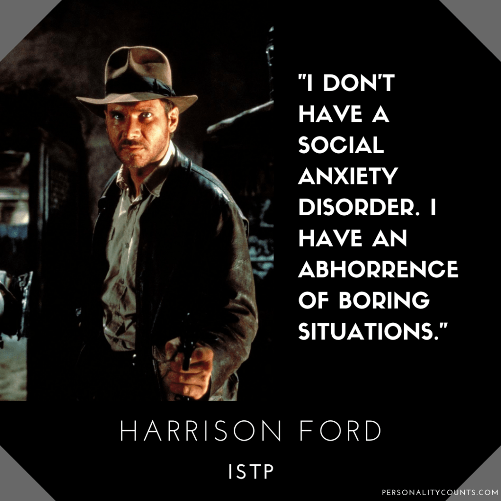 Harrison Ford Personality Type - ISTP