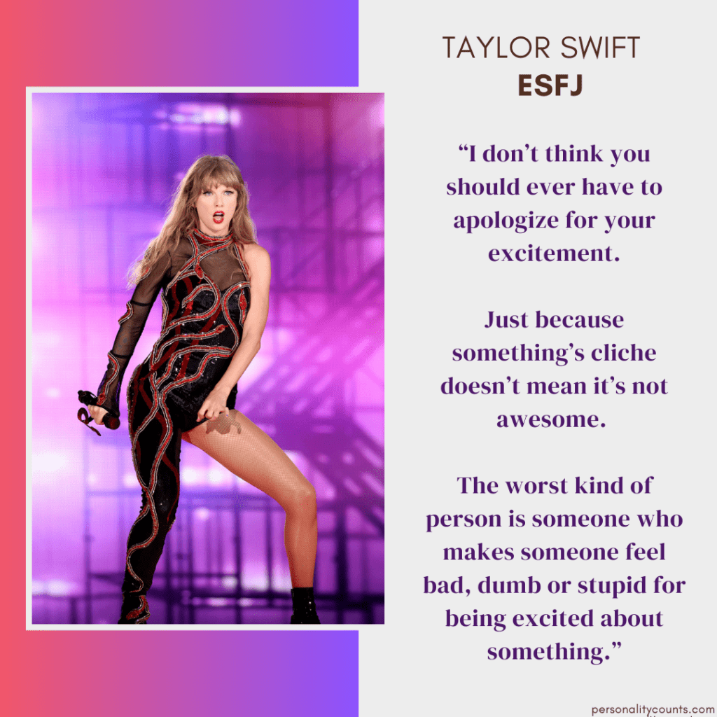 Taylor Swift Personality Type - ESFJ