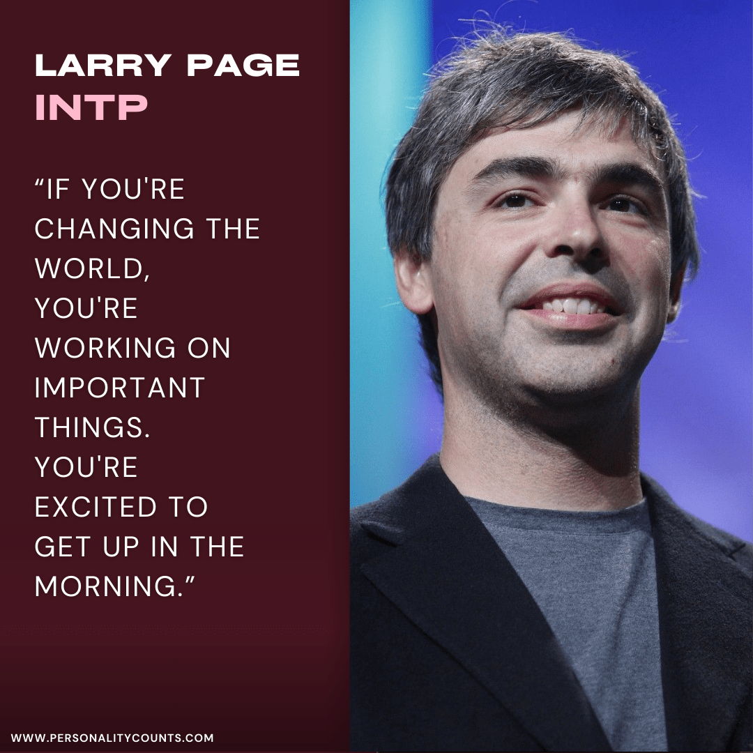 Larry page personality type intp personality counts