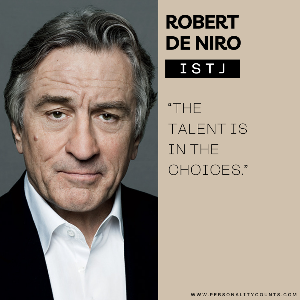 Robert De Niro Personality Type - ISTJ