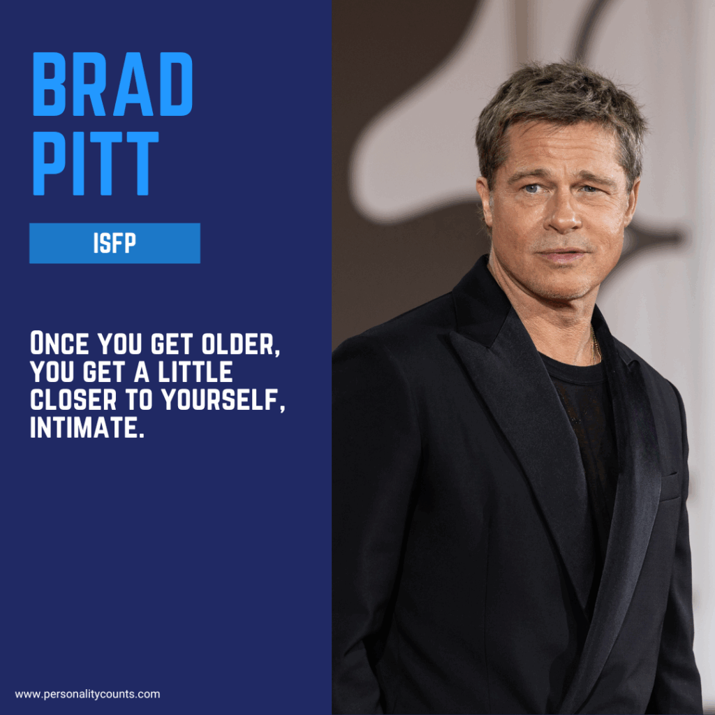 Brad Pitt ISFP Personality Type 