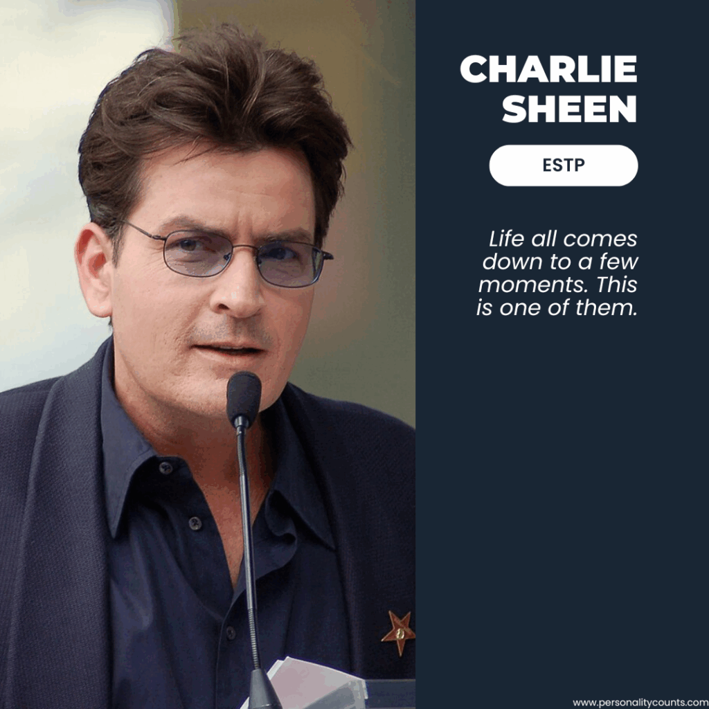 Charlie Sheen ESTP Personality Type