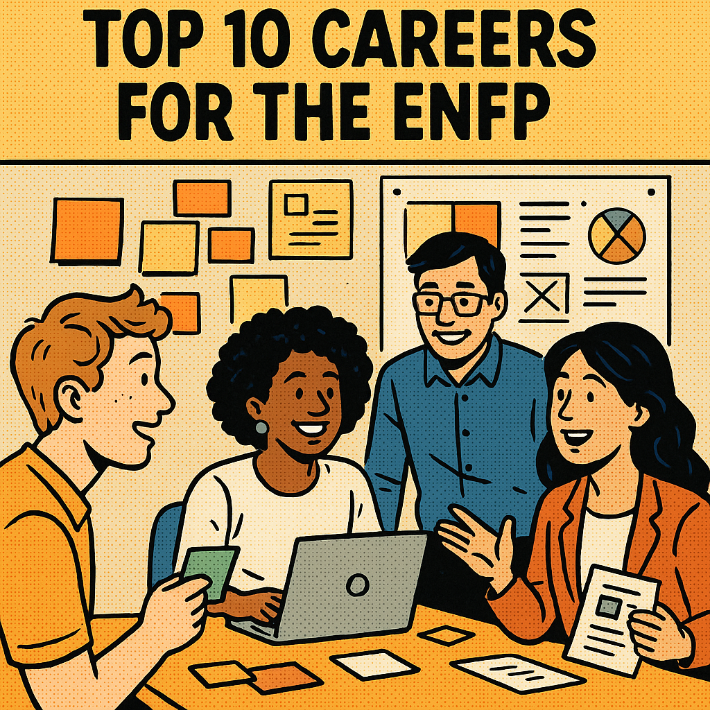 ENFP professionals collaborating on creative career ideas