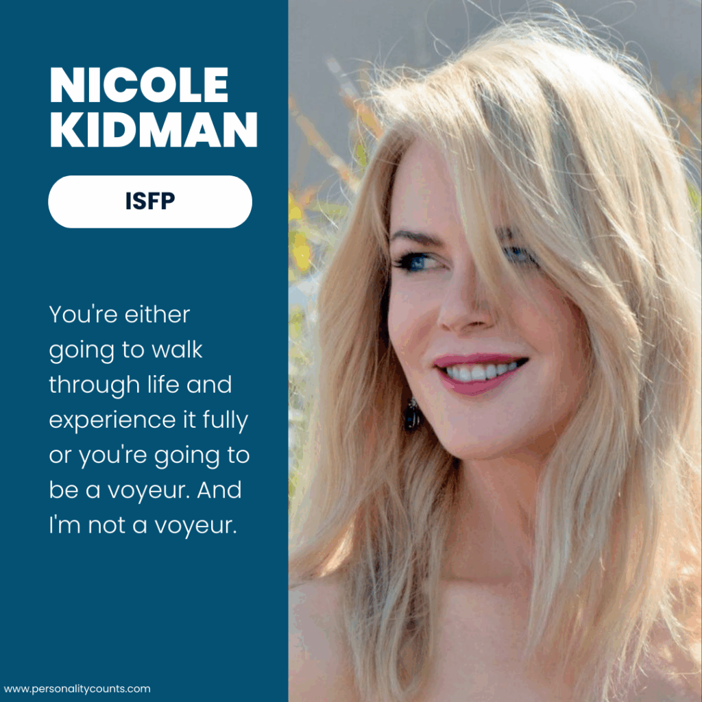 Nicole Kidman ISFP Personality Type